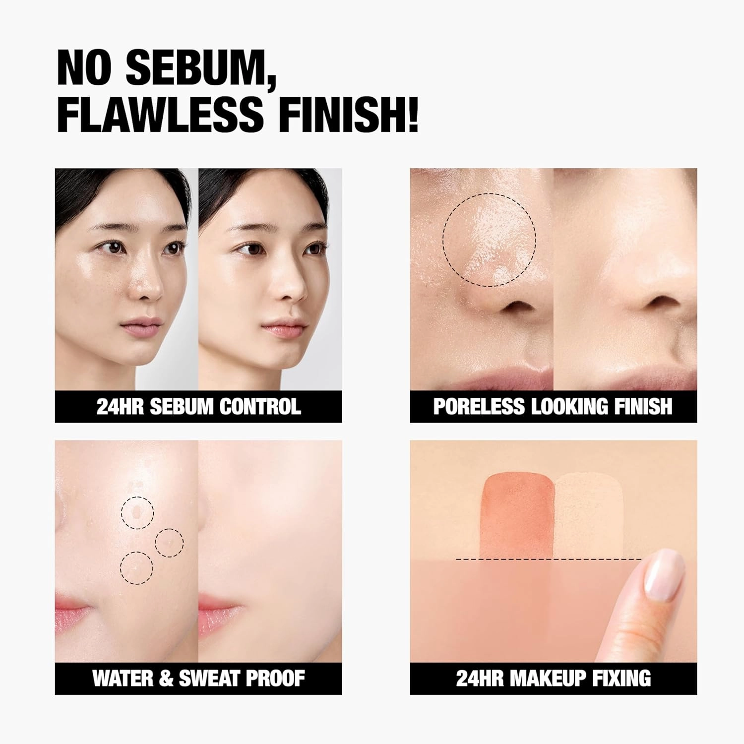 Translucent Set Finishing Powder - Sebum Control Face Loose Powder, Matte & Silky Finish, Lightweight, Long-lasting, Korean Makeup, 0.24 Oz. (02 Skin Beige, 0.24 Oz.)