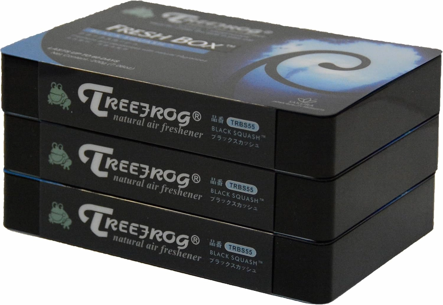 Treefrog Xtreme Fresh Air Freshener Black Squash Scent 3 Packs