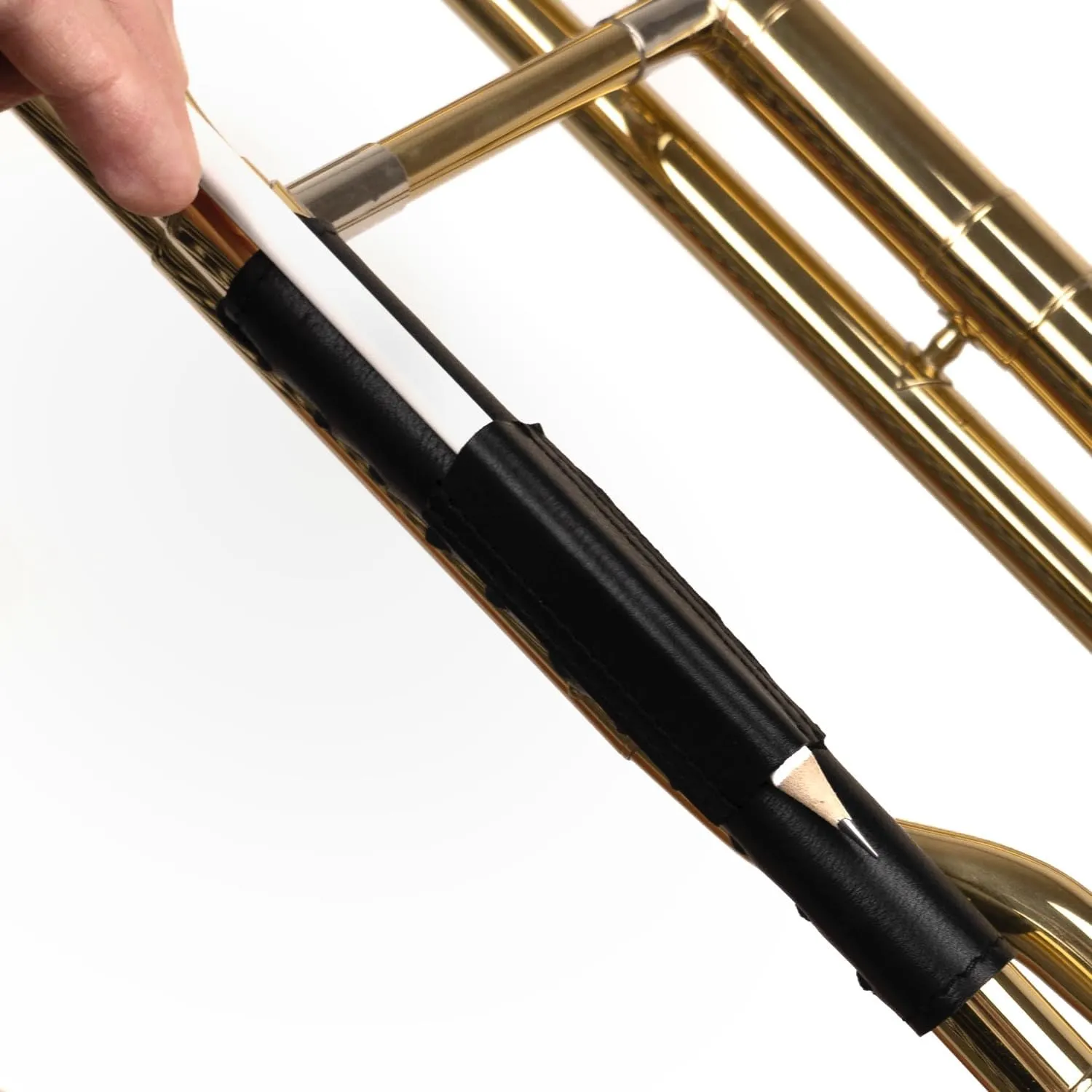 Trombone Neck Guard Padded. Genuine leather protection. Trombone neck cover Trombone neck wrap. Moist, dirt, oil protection. Protective neck pad. Trombone accessories (Black)
