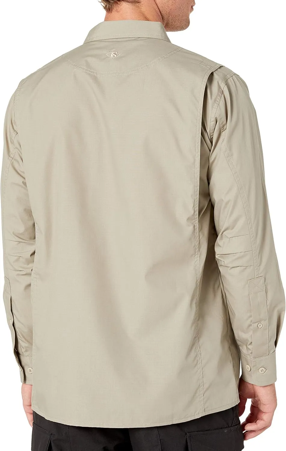 TRU-SPEC 24-7 1051002 Men's Ultralight Long Sleeve Uniform Shirt, Polyester Cotton Rip-Stop, X-Small Regular, Black