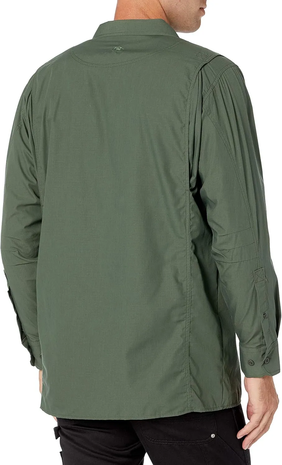 TRU-SPEC 24-7 1051002 Men's Ultralight Long Sleeve Uniform Shirt, Polyester Cotton Rip-Stop, X-Small Regular, Black
