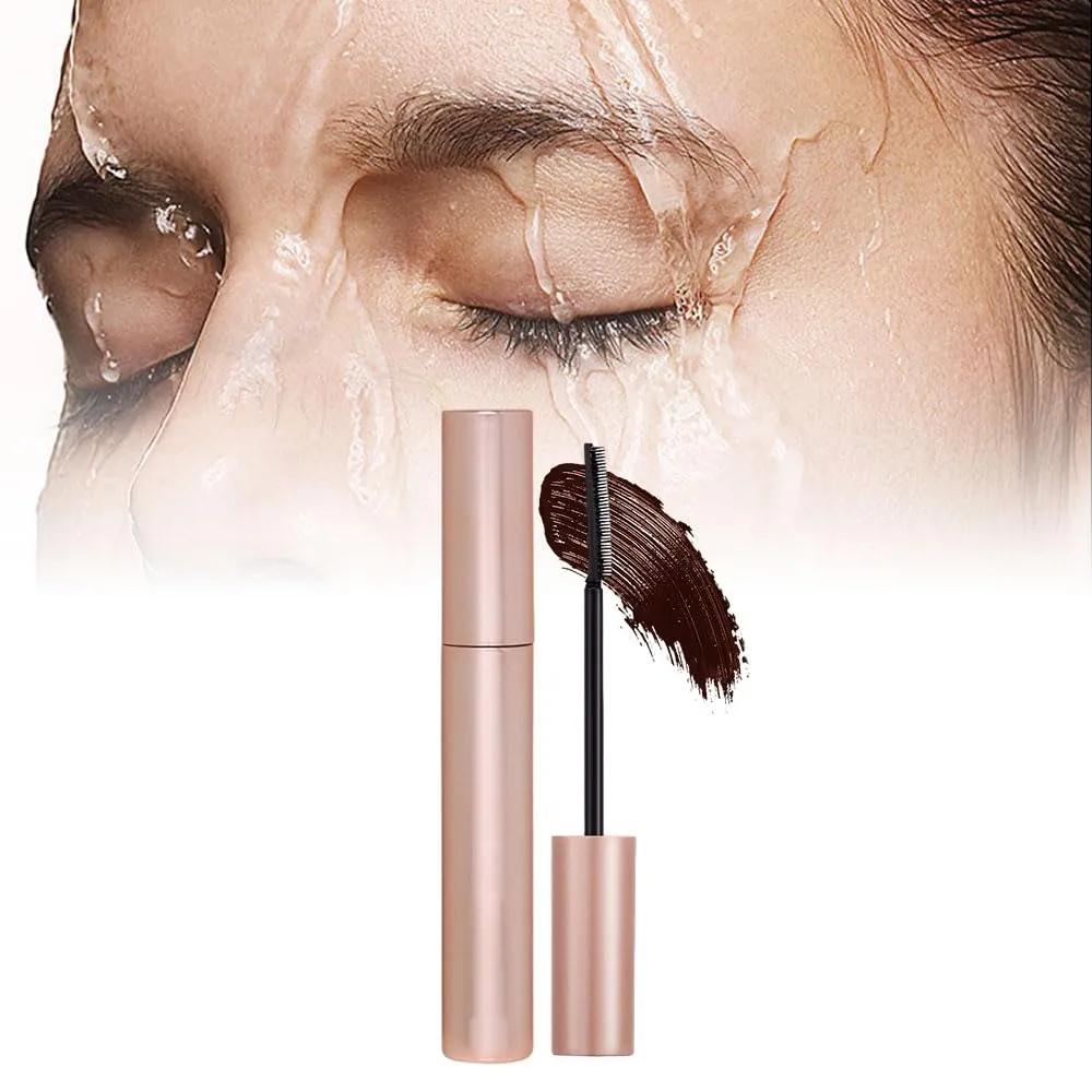 Tubing Mascara Black & Brown Duo for Lash Makeup, 2025 Upgraded Waterproof Lash Extensions Mascara Brown, Long Lasting Curling Eyelash Iron Wand Mascaras for Women Thick and Slender