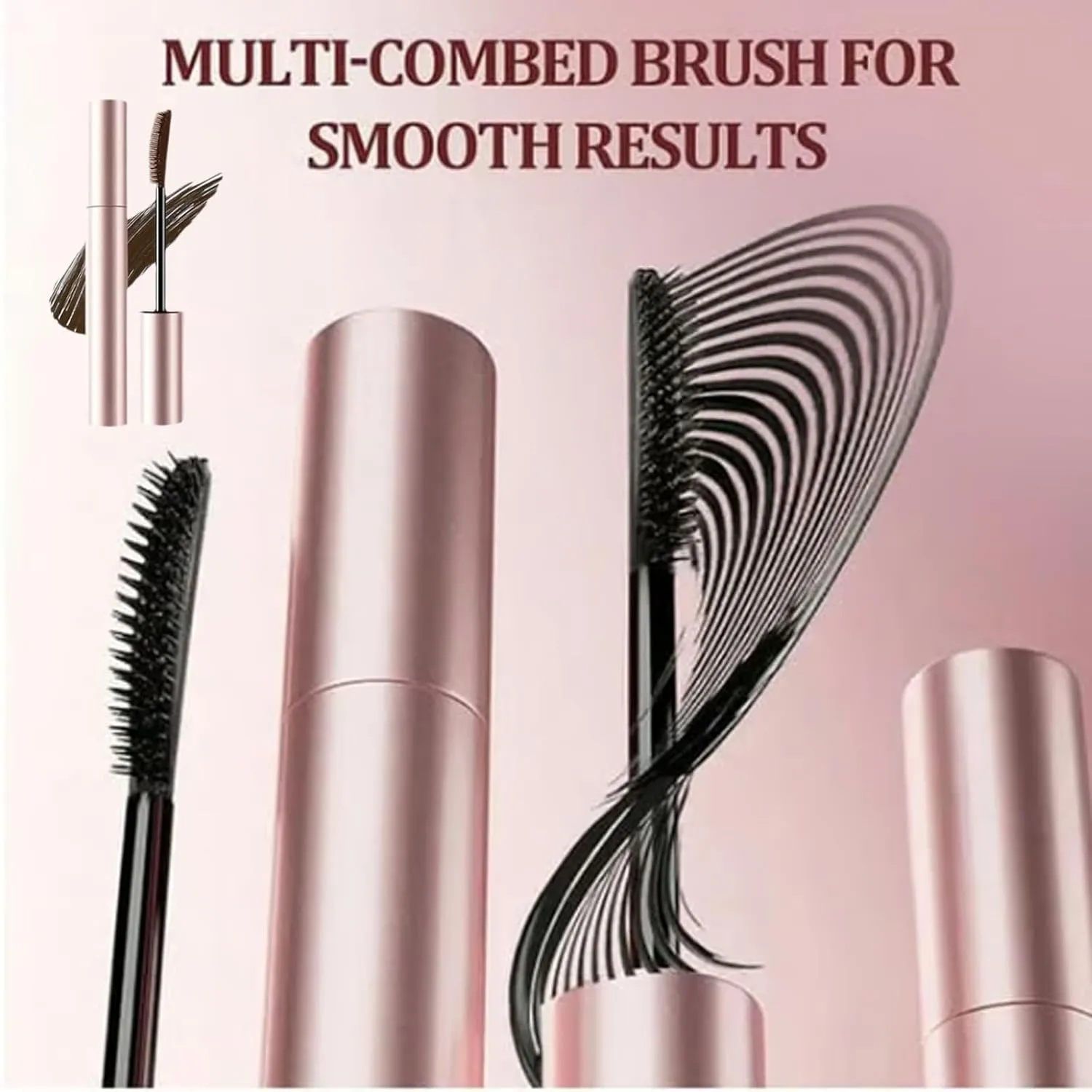 Tubing Mascara Black & Brown Duo For Lash Makeup - Lengthening & Curling Waterproof Mascara, Smudge-Proof Non-Clumping Formula with Dual Brushes, Long-Lasting Volume (Black Brown, L)