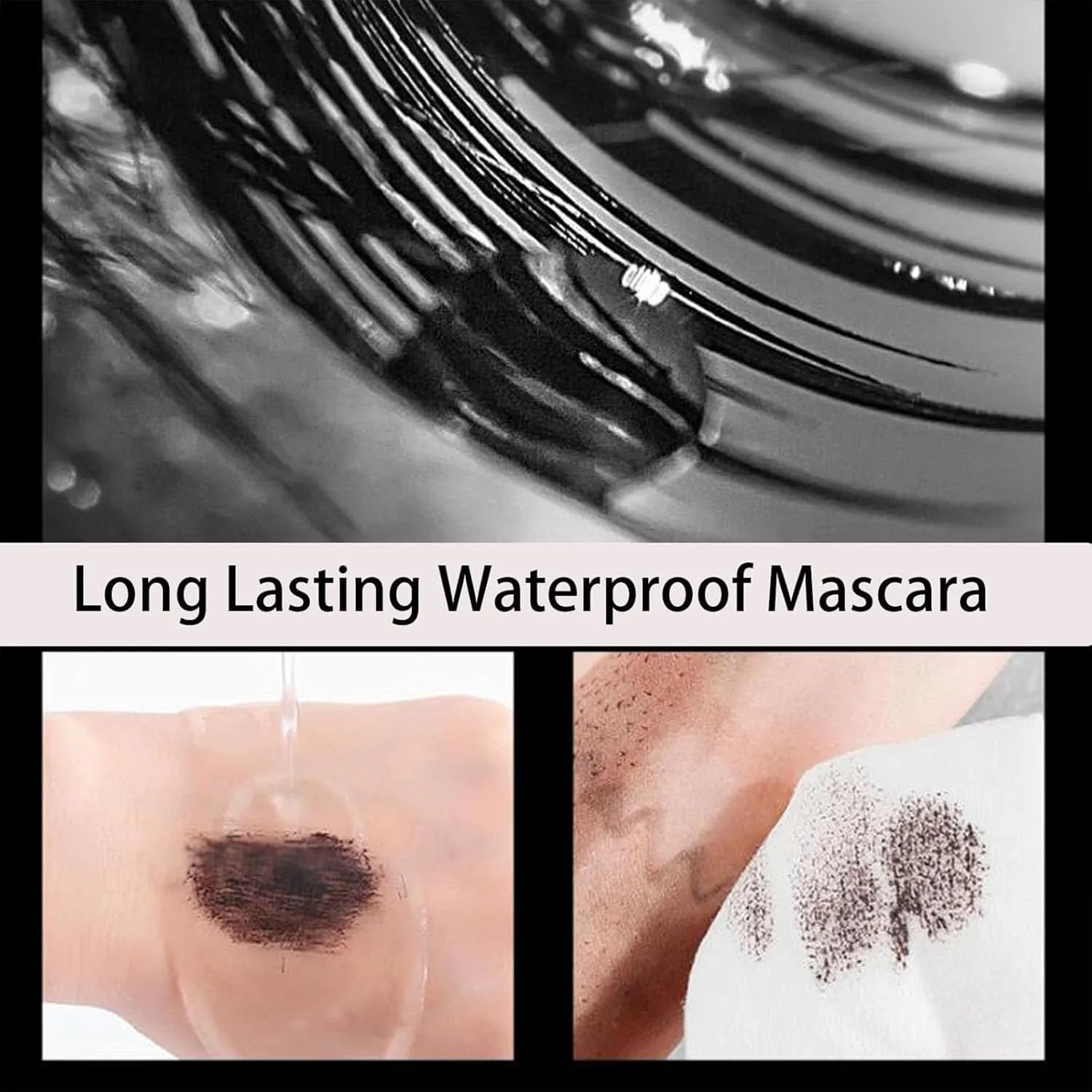 Tubing Mascara Black & Brown Duo For Lash Makeup - Lengthening & Curling Waterproof Mascara, Smudge-Proof Non-Clumping Formula with Dual Brushes, Long-Lasting Volume (Black Brown, L)