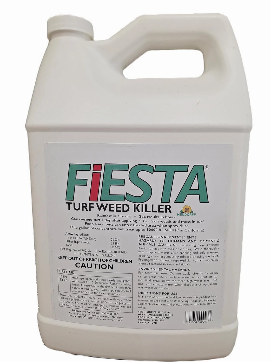 Turf Weed Killer Herbicide Concentrate | People & Pets Can Enter Treated Area When Spray Dries | See Results in Hours | Covers up to 10,000 Sq. Ft. | Selective Post-Emergent | Size: One Gallon