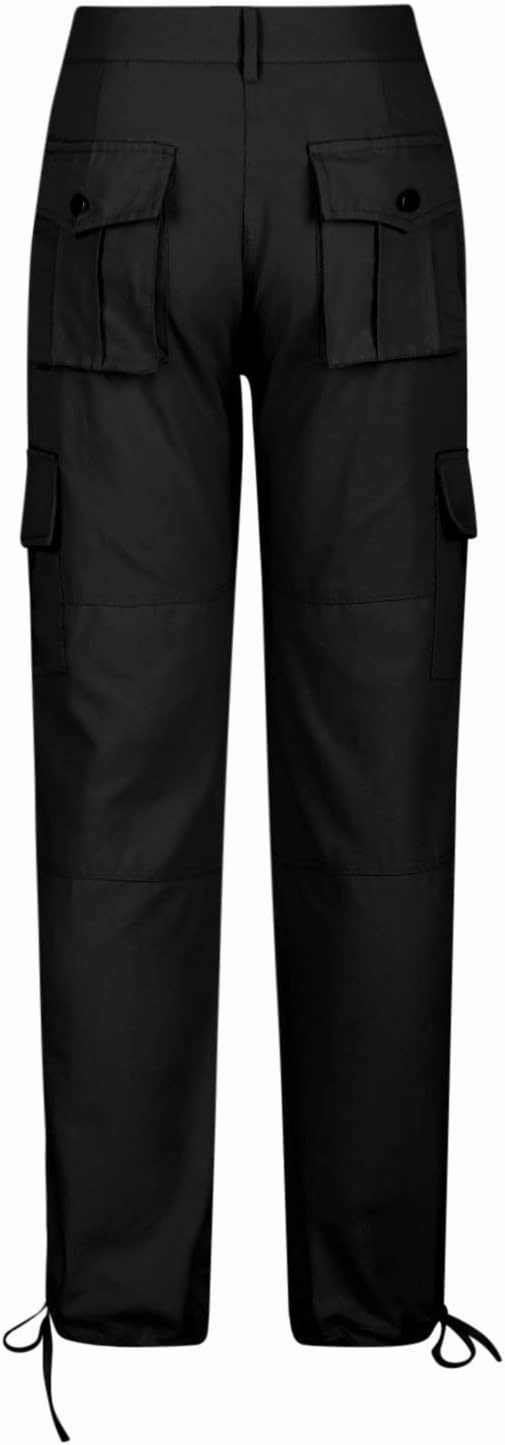 Uillui Military Women Cargo Pants Ripstop Multi-Pockets Corset Leg Bootleg Pant Low Waist Outdoor Hiking Tactical Cargo Pant