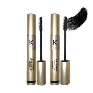 Ultra Volumizing & Lengthening Intense Effect, Black Mascara for Extra-Volume, Waterproof & Long-Lasting Formula, Clump Resistant Wand, 11X More Volume, Up to 48 Hrs Long Wear, Pack of 2.