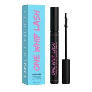 Unblended One Whip Lash Mascara, Volumizing and Lengthening Mascara, Enhanced with Eyelash Growth Serum, Washable and Non-Clumping Formula, Black 6ml 0.2 Fl Oz