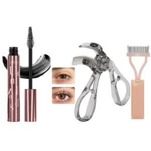 Unidollss Tubing Mascara Black  Eyelash Curlers with Comb and Lash Separator Tool Set Volume and Length Black Lengthening Long Lasting All Day, No Smudging, No Clumpings