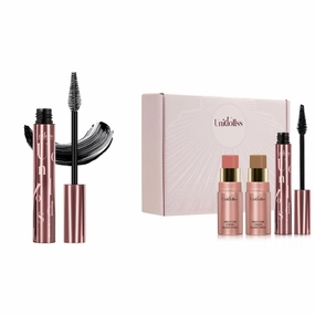 Unidollss Tubing Mascara Volume and Length Black   Cream Blush Stick Set Bundle Long Lasting, Washable, No Smudging Gluten-Free for Sensitive Eyes (Bundle Exclusive Value)