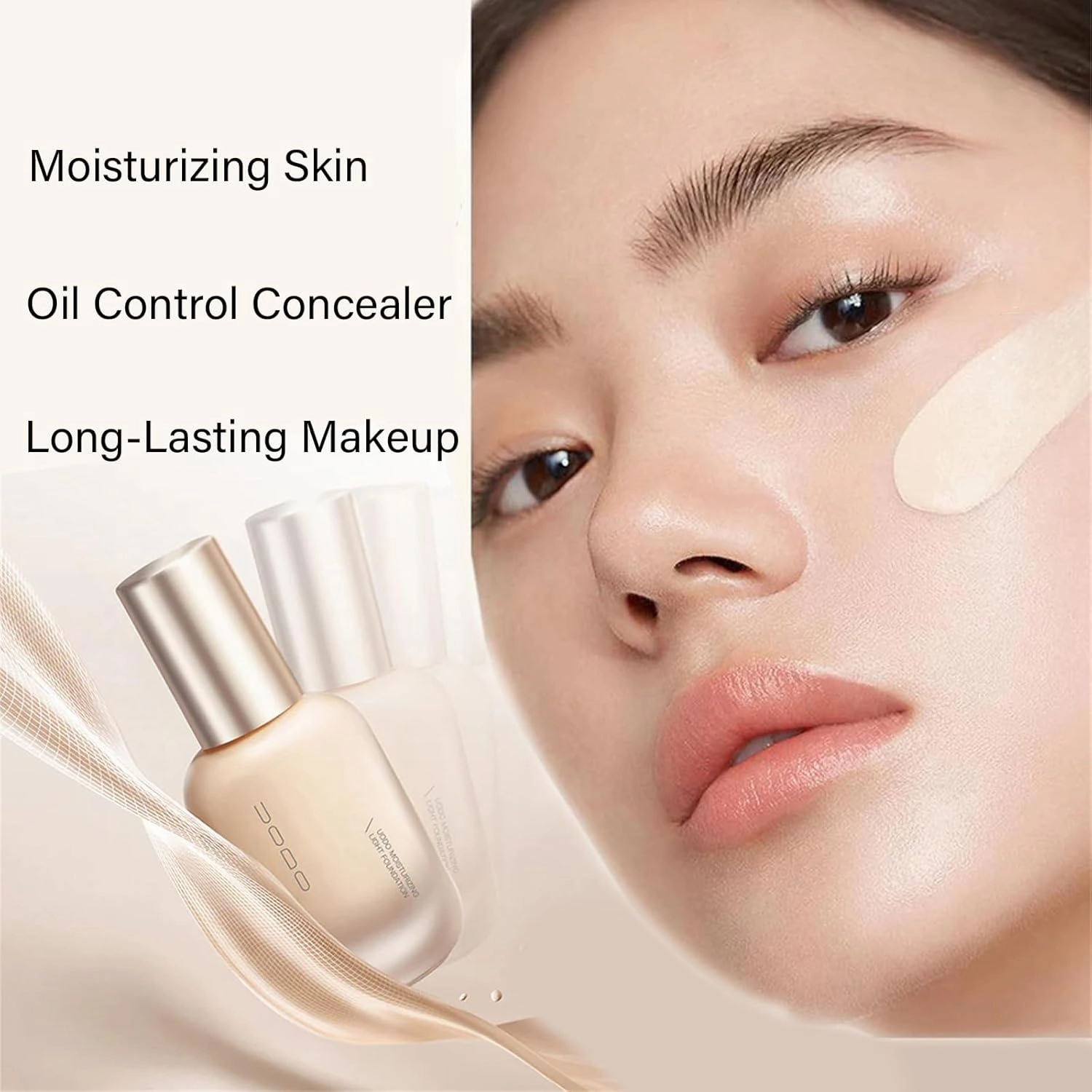 UODO Foundation, Liquid, Full Coverage, Matte, All Skin Types, Long-lasting, Hydrating, Oil Control