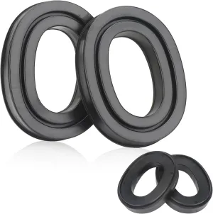 Upgraded Gel Ear Pads for 3M WorkTunes Hearing Protector (90541 90542), High Density Noise Reduction Replacement Gel Cups with Adapter Plates for Peltor Sport Tactical 300/500 Headset, 1 Set-Black