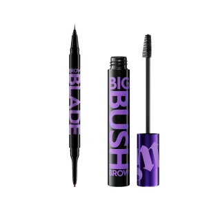 Urban Decay Warm Brown Eyebrow Pencil & Tinted Volumizing Brow Gel Bundle - Brow Blade 2-in-1 Microblading Eyebrow Pen   Waterproof Pencil, Big Bush Waterproof 24HR Hold Brow Gel (Brunette Betty)