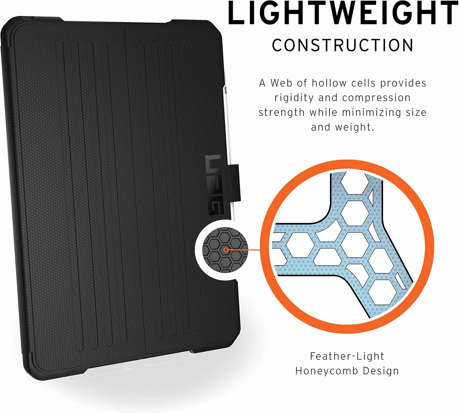URBAN ARMOR GEAR UAG Designed for iPad 10.2 Case Black, 9th Generation 2021, 8th Gen 2020, Rugged Heavy Duty Protective Durable Folio Cover & Kick Stand, w/Pencil Stylus Holder, Metropolis Series
