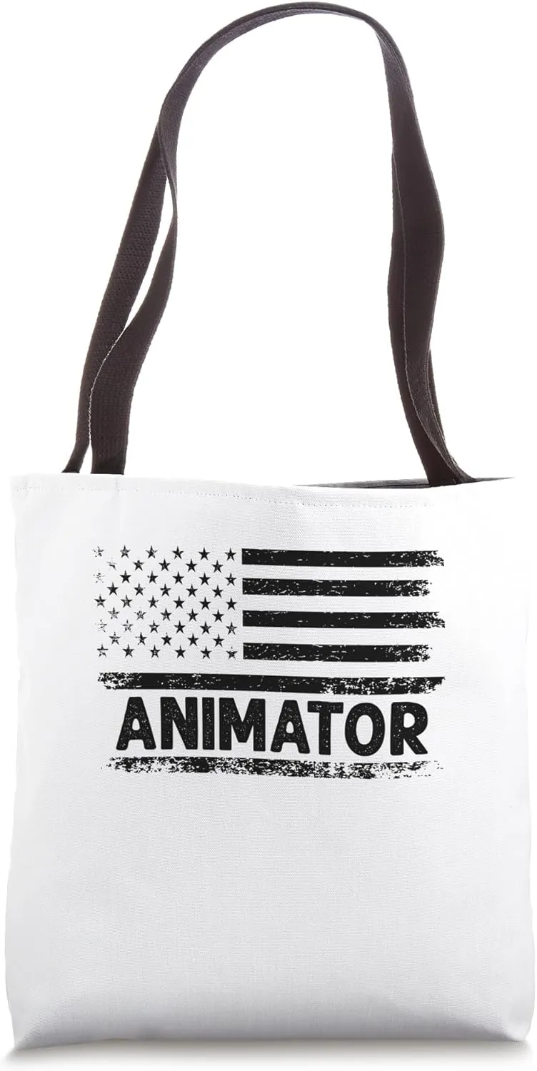 Usa Flag Animator Animation Draw Sketch Animate Storytelling Tote Bag