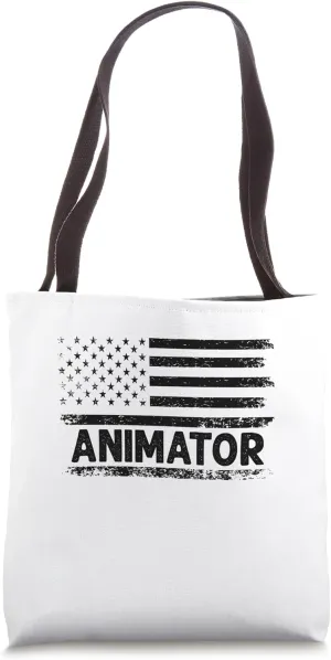 Usa Flag Animator Animation Draw Sketch Animate Storytelling Tote Bag