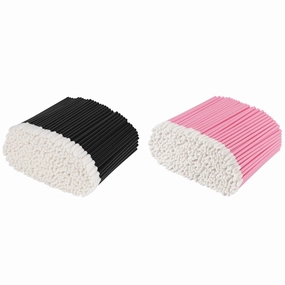Vaincre 1000PCS Lip Wands - 500PCS Black Lip Wands Applicators Disposable and 500PCS Pink Lipstick Brush Disposable