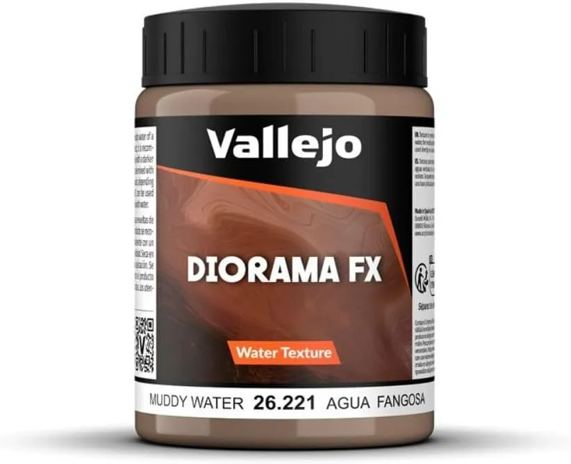 Vallejo - Diorama FX Water Textures | Muddy Water 200 ml (6.76 fl.oz.)