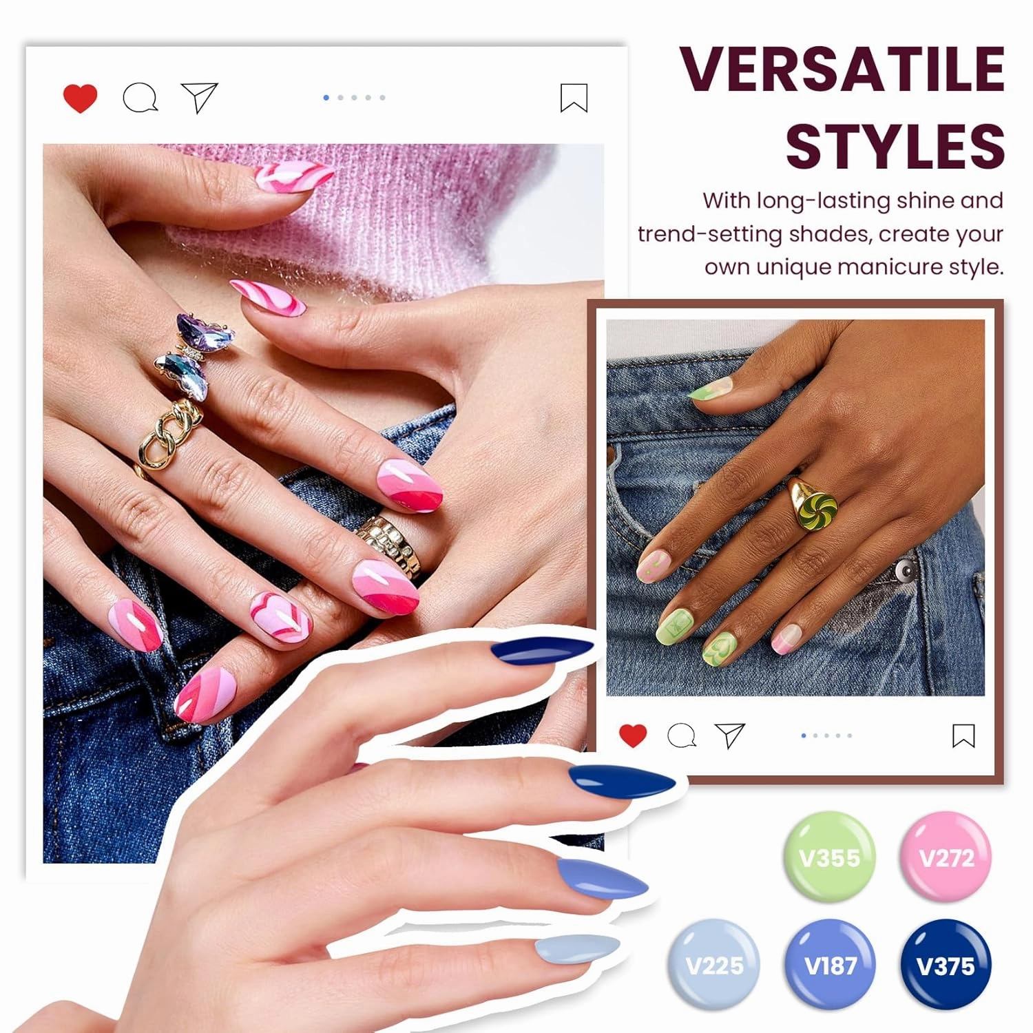 VANREESA Gel Nail Polish Kit with U V Light 52 Pcs Gel Polish Nail Set 36 Colors Nail Polish Set   Base and 3 Effects Top Coat with Manicure Tools Complete DIY Nail Kit Gifts for Women Girls
