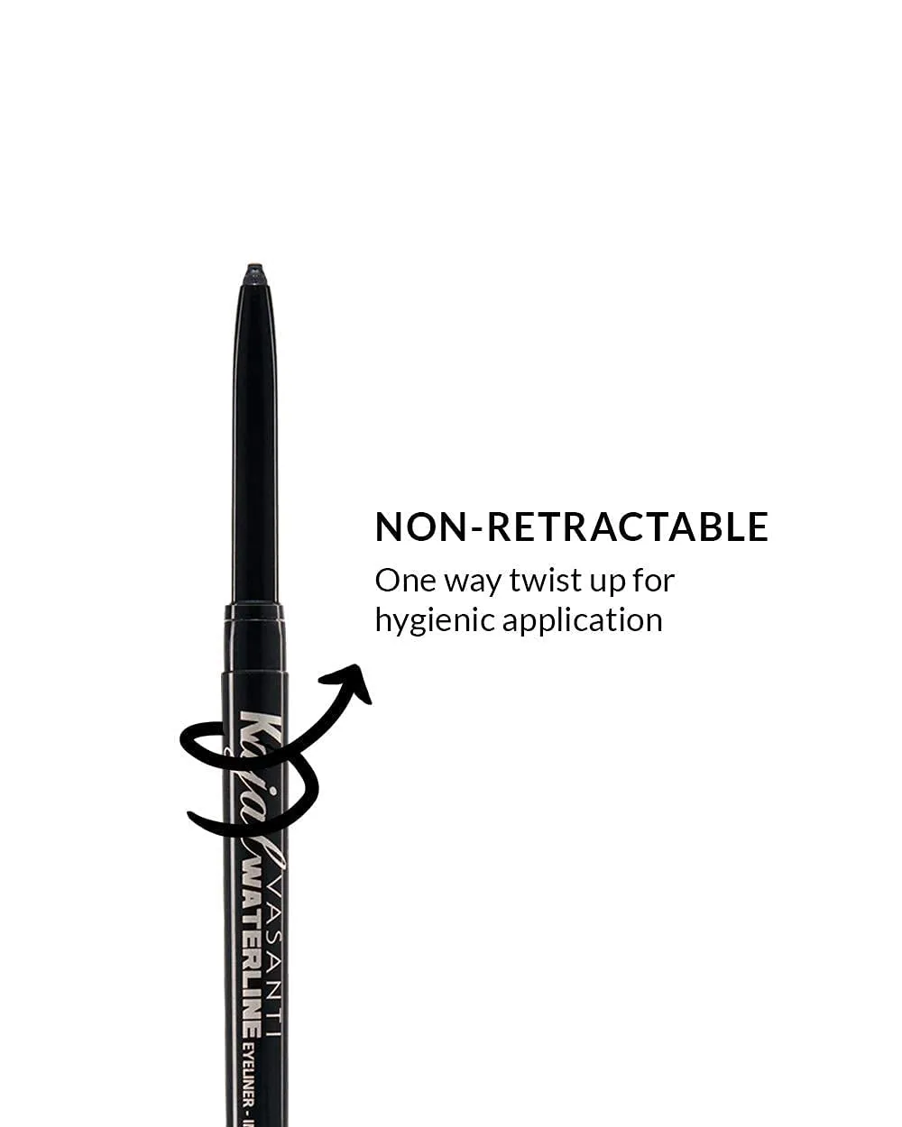VASANTI Kajal Waterline Eyeliner Pencil - Long-lasting, Waterproof, Smudge-proof, Safe for Sensitive Eyes, Waterline Eye Liner - Opthalmologist Approved and Tested (White Clarifier)