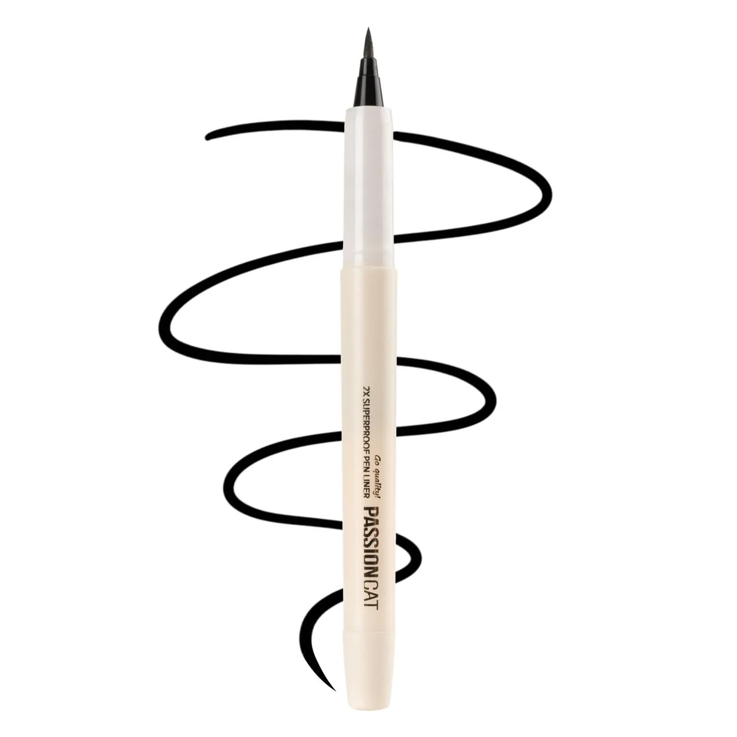 Vegan, hypoallergenic Liner |Classic liner for beginners | Ultra Slim Ink Liner, Waterproof Liquid Liner, Long Lasting 2X Superproof Pen Liner No.1 Black (1.0g)