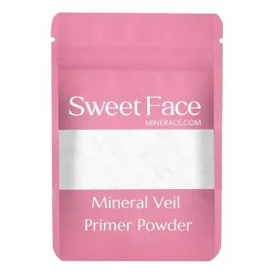 VEIL PRIMER BULK POWDER (8oz Refill Pouch) Matte Loose Minerals SPF 20 Oil Control Blurs Bare Face Extends Makeup Wear Melts Clear for Flawless Prep Before and Illuminating Setting Finish After