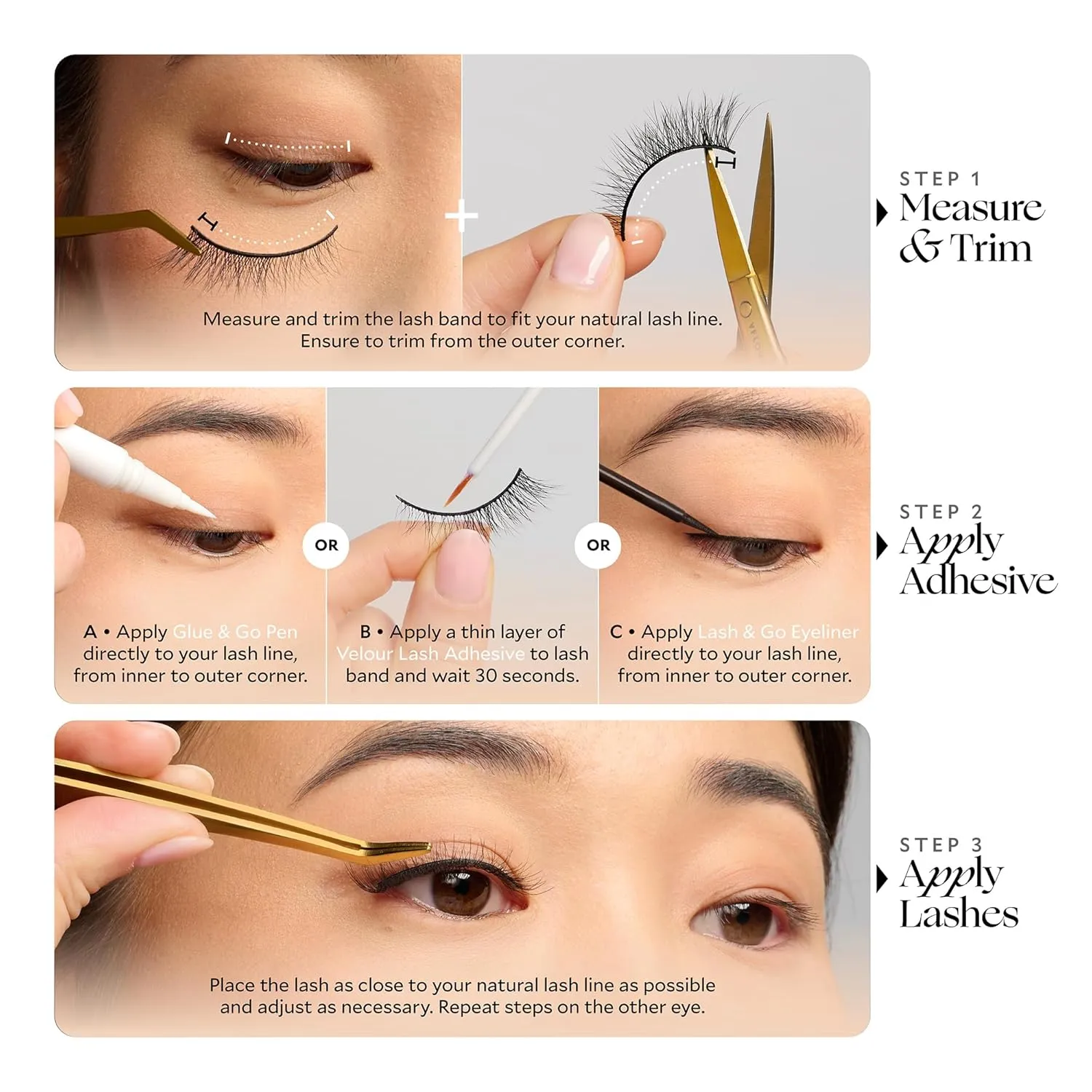 Velour Plant Fibre Eyelashes – Luxurious Hemp-Derived False Lashes - Lightweight, Reusable, Handmade Fake Lash Extensions - Wear up to 25 Times - 100% Vegan, Soft, All Eye Shapes – Butterfly Effect