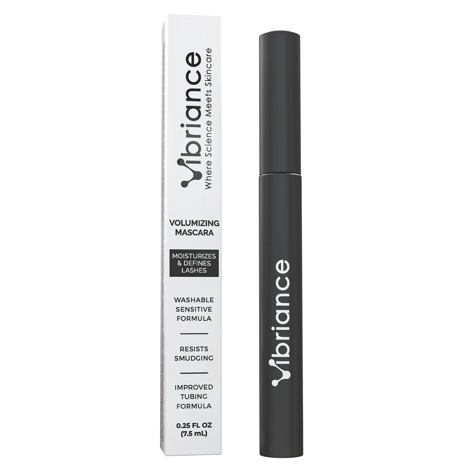 Vibriance Volumizing Tubing Mascara, Soft Black - Hypoallergenic, Moisturizing, Lifting, Long-Lasting - Special Tube Formula for 50 
