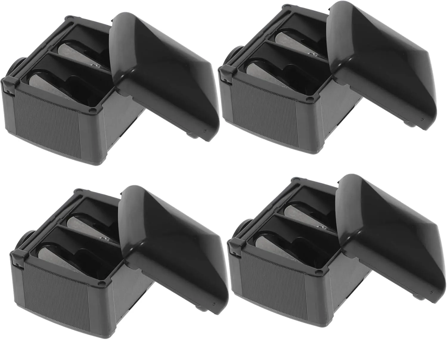 VICASKY Dual-Ended Makeup Pencil Sharpener Set for Eyeliner Lipstick Brow Pencils Compact Easy to Use 4pcs Random