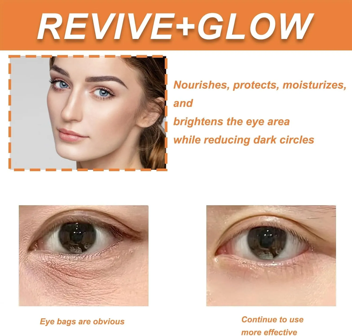 Vitamin C Eye Balm, Glow Eye Balm Stick, Brightening and Reducing Dark Circle, Hydrating Eye Cream, Reduces Puffiness, Eyes Care Stick for Women(2PCS)