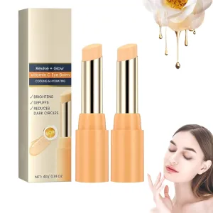 Vitamin C Eye Balm Stick, 2025 Upgrade Revive and Glow Vitamin C Eye Balm, EyeBalm with VitaminC Brightens and Reduces Puffiness, Hydrating Eyes Cream Eyes Care Stick for Women (2Pcs)