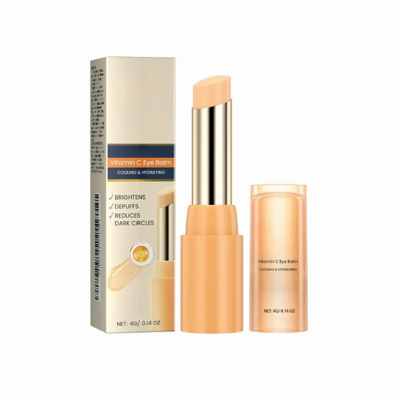 Vitamin C Eye Balm, Eye Balm Stick,Hydrating Eye Cream, Improve Dark Circles,Brightens Skin Tone,Reduces Puffiness,Reducing Dark Circle Firming Eye Cream(1PCS)