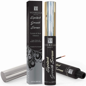 Voibella Eyelash Growth Serum and Eyebrow Appearance Enhancer 8.87ML - Natural Eye Lash Beauty Enhancing and Brow Serum To Boost Healthy Aspect and Show Thick, Longer, Lush and Lavish Lashes