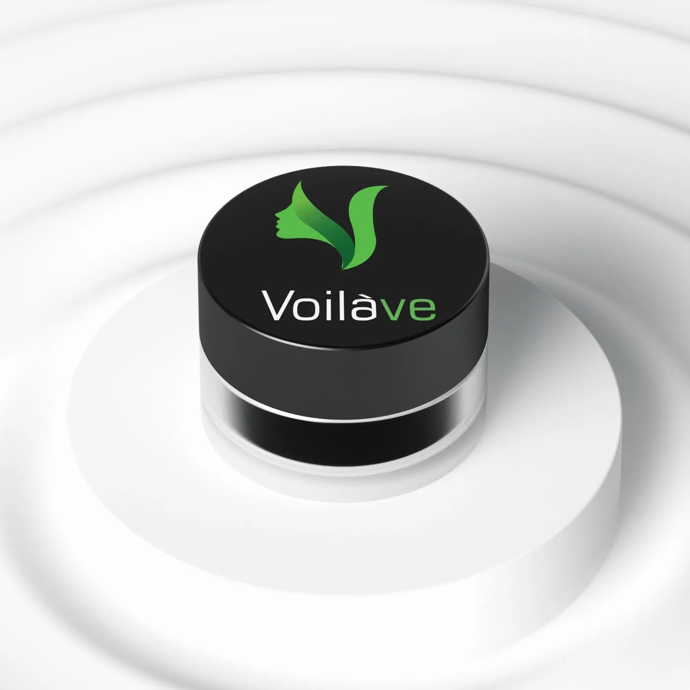 VoilaVe Black Liquid Gel Eyeliner - Waterproof, Smudge-Proof, Long-Lasting Formula - Available in 5 Shades for Precise Application, 0.0246oz / 7g