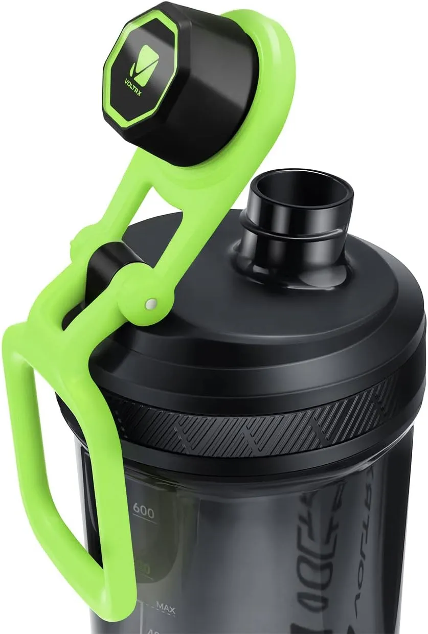 VOLTRX Shaker Bottle, Gallium USB C Rechargeable Electric Protein Mixer, Shaker Cups for Protein and Meal Replacement Shakes, BPA Free, Made with Tritan, 24oz