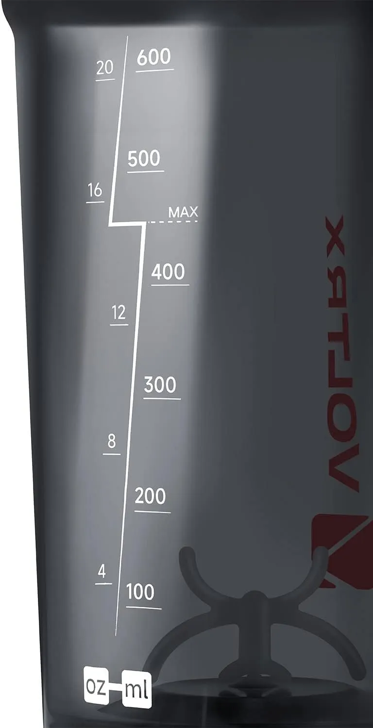 VOLTRX Shaker Bottle, Gallium USB C Rechargeable Electric Protein Shake Mixer, Shaker Cups for Protein Shakes and Meal Replacement Shakes, BPA Free, Made with Tritan, 24oz, Red