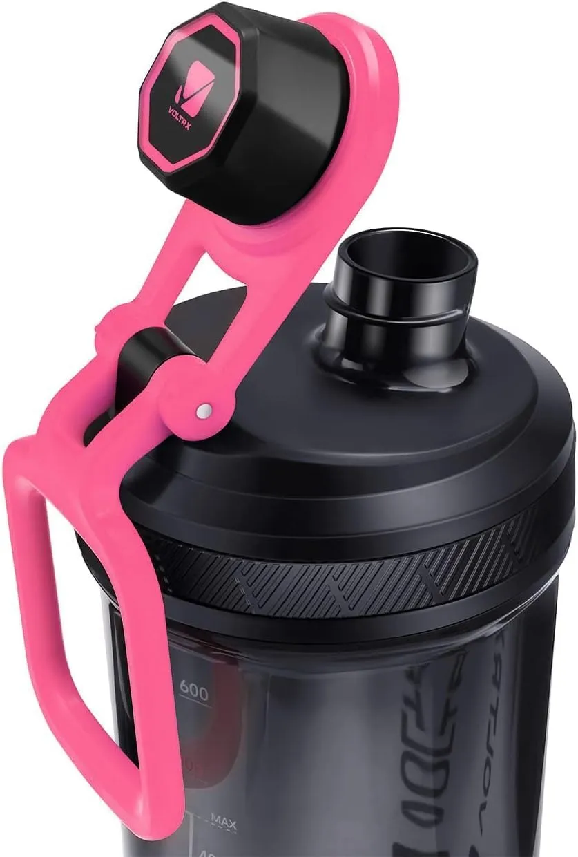VOLTRX Shaker Bottle, Gallium USB C Rechargeable Electric Protein Shake Mixer, Shaker Cups for Protein Shakes and Meal Replacement Shakes, BPA Free, Made with Tritan, 24oz