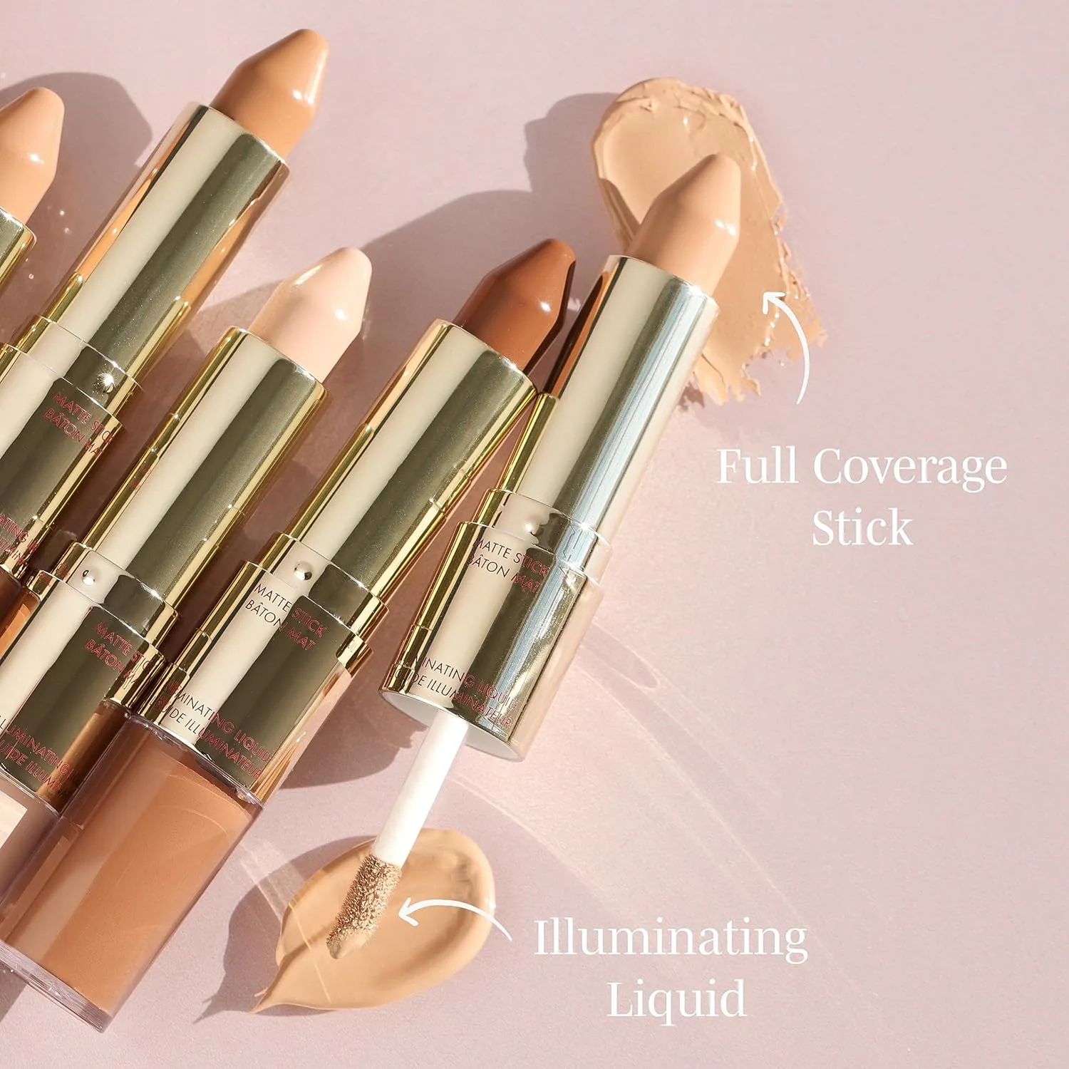 Wander Beauty Dualist Matte and Illuminating Concealer Makeup - Tan - Dual-Ended Matte & Liquid Concealer Stick - Full Coverage Formula to Brighten, Firm & Hydrates Under Eyes - 0.28 fl oz