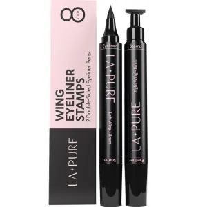 Waterproof Eyeliner Stamp - 2 Wingliner Black Make Up Pens, Vamp Style Wing, Smudgeproof & Sweatproof, Perfect Cat Eye Look, Winged Long Lasting Liquid Liner Pen, Eyeshadow, No Dipping