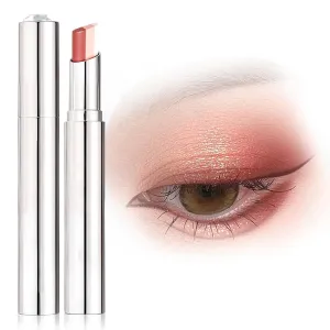 Waterproof Gradient Shimmer Eye-Shadow Stick, 2025 Upgrade 3-in-1 Cream Eyeshadow Sticks, Long-Lasting Glitter Eye-Shadow Stick Eye Brightener Pencil for Women Girls Layered Eye Makeup (#02 Pink)