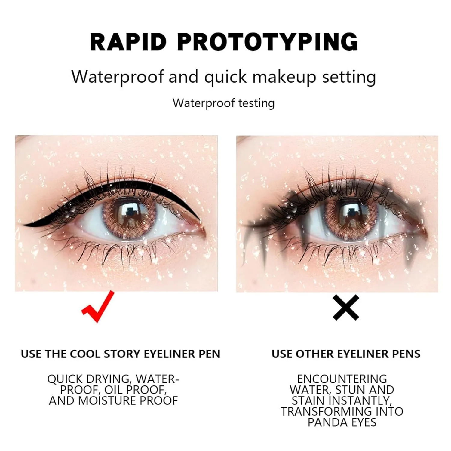 Waterproof Liquid Colorful Eyeliner, Black Brown Blue Eye Liner Makeup Pen, Waterproof Long Lasting Pocket Eyeliner with Micro Tip, Vegan Formula, Gift For Women