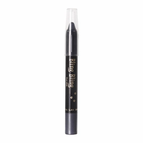 Waterproof Pearlescent Eyeshadow Eyeliner Pencil Glitter Matte Nude Eye Shadow Makeup Pigment Silkworm (Black)