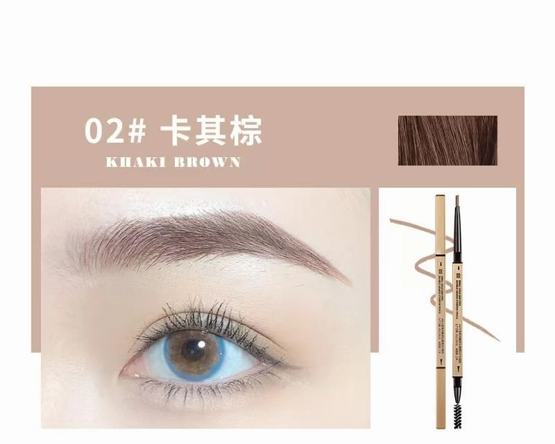Waterproof Precision Eyebrow Pencil, Ultra-Fine Tip, 5 Colors Pack, Long-Lasting，packof5 (khaki)