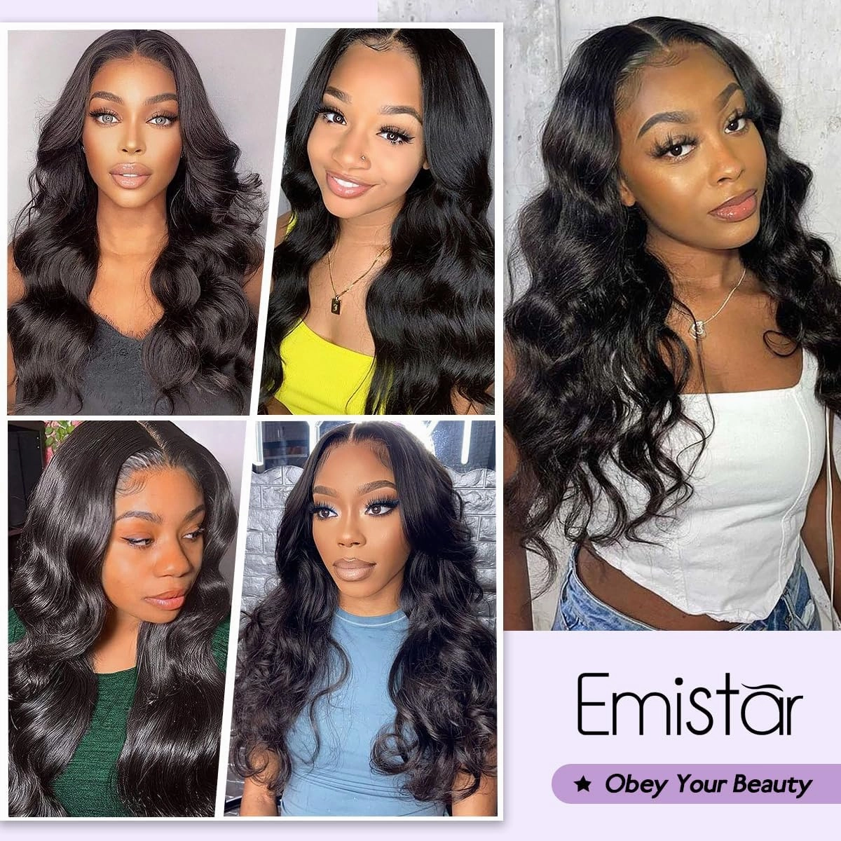 Wavy V Part Wig Wear And Go Glueless U Part Wig Body Wave Natural Black Synthtic Hair Soft As Human Hair Half Wigs For Black Women 180% Density (Black, 18 Inch)
