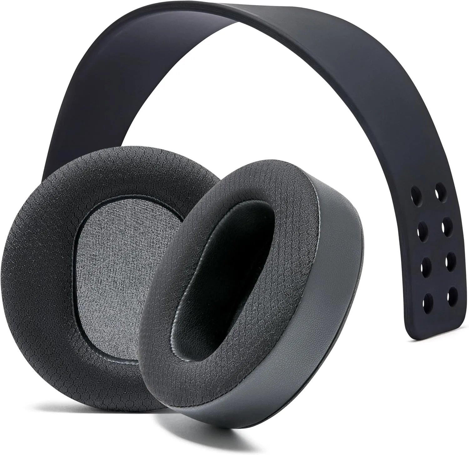 WC Earpad and Upgraded Silicone Headband Combo for Audeze Maxwell Headphones | Cooling Gel Earpads & Matching Design Headband for Epic Gaming | Black