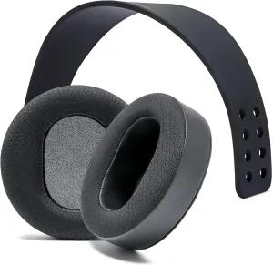 WC Earpad and Upgraded Silicone Headband Combo for Audeze Maxwell Headphones | Cooling Gel Earpads & Matching Design Headband for Epic Gaming | Black