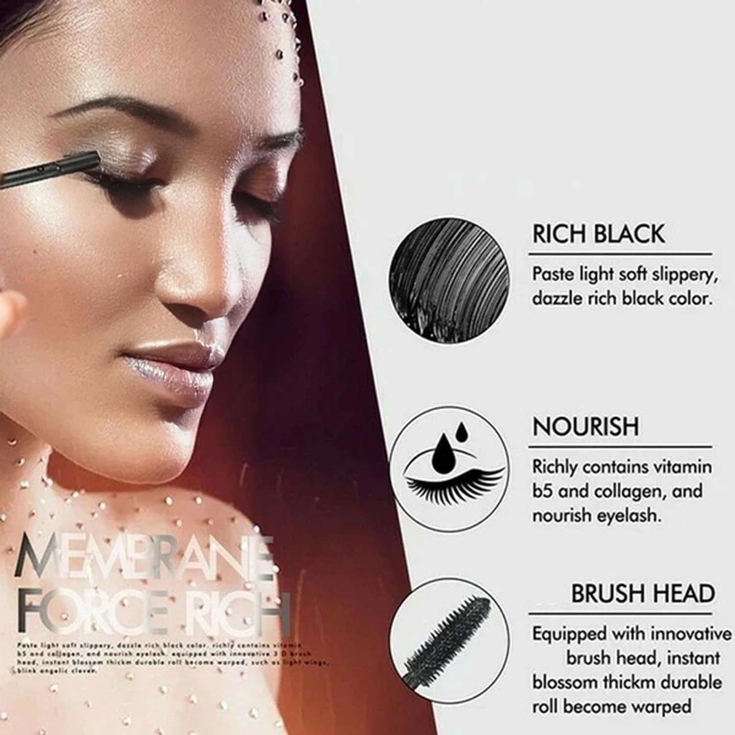 Wehebeauty Great Lash Waterproof | 4D Waterproof Silk Fiber Thick Lengthening Mascara | Natural No Clumping Mascara | Lasting All Day (3PCS)