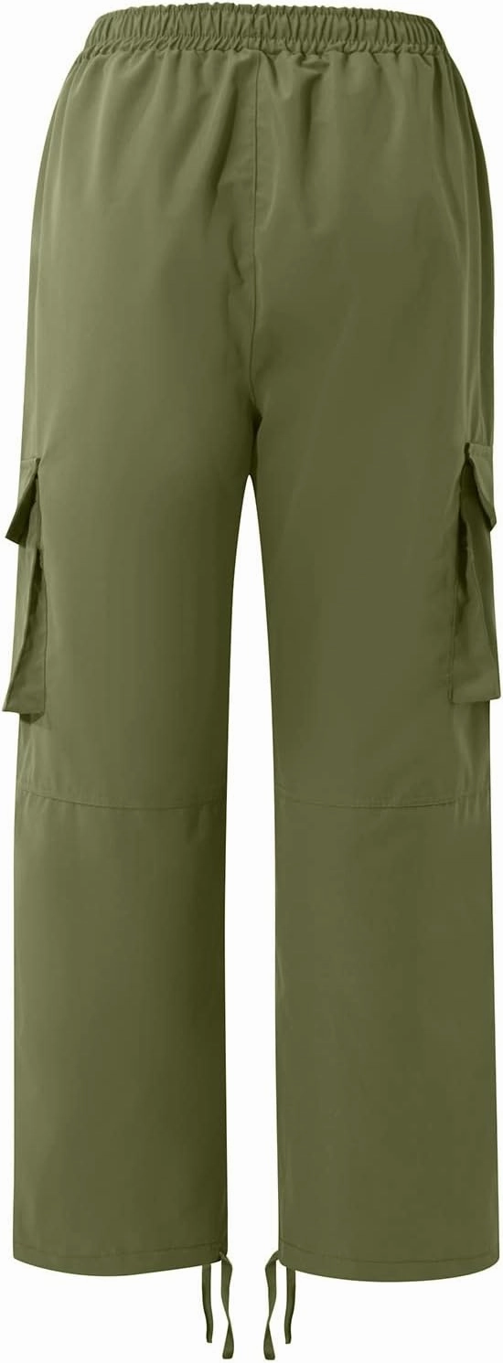 WENKOMG1 Men's Basic Tactical Bottoms Breathable Elastic Waist Trousers Pencil Leg Sports Bottoms