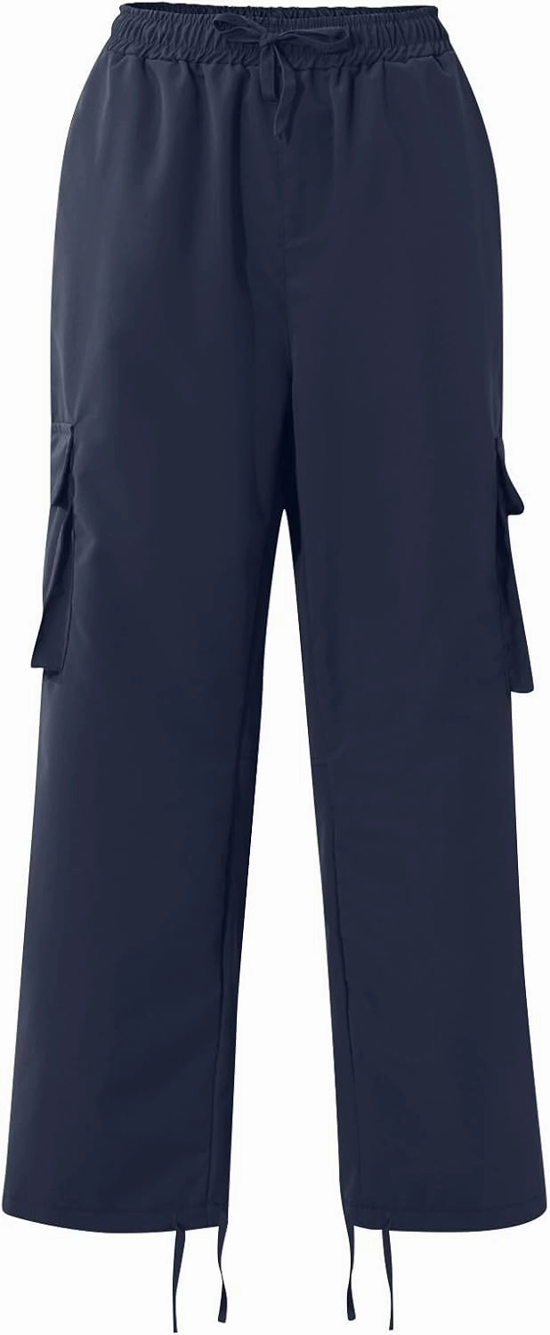 WENKOMG1 Men's Basic Tactical Bottoms Breathable Elastic Waist Trousers Pencil Leg Sports Bottoms