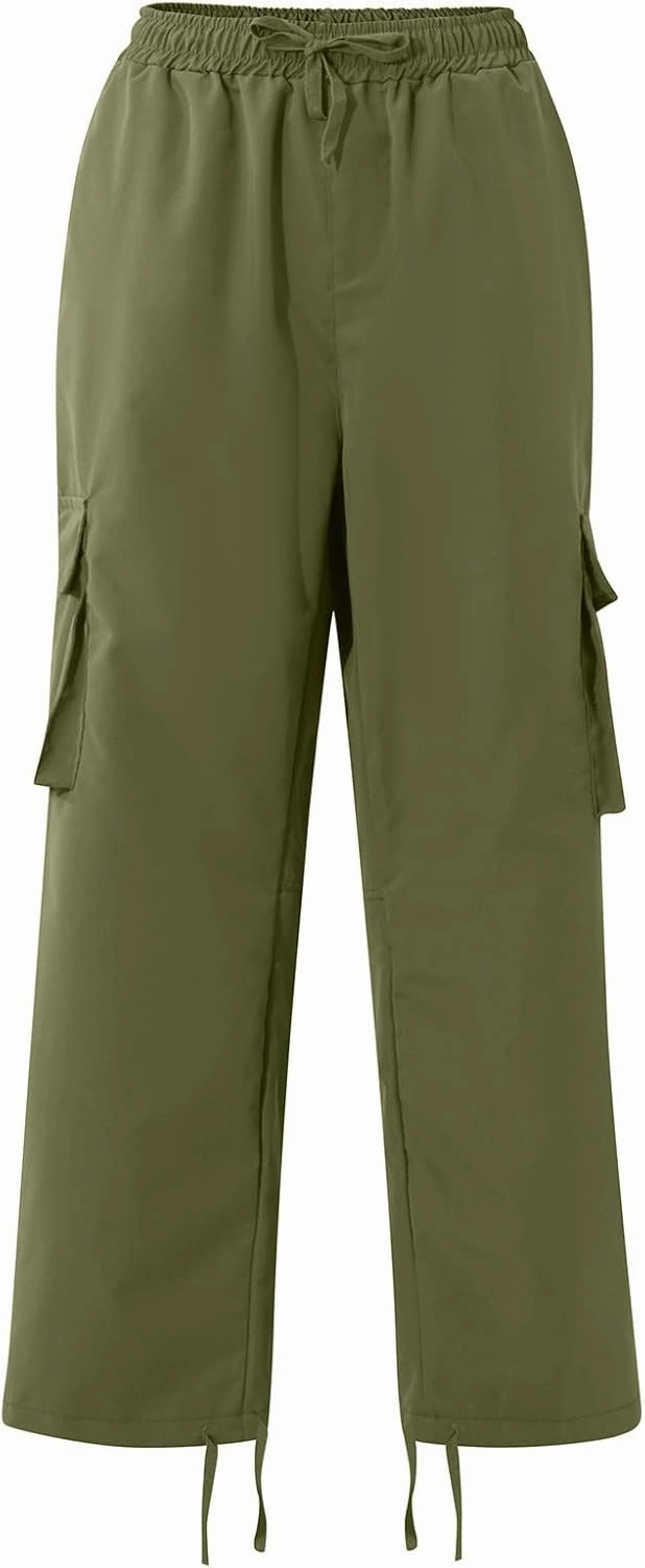 WENKOMG1 Men's Basic Tactical Bottoms Breathable Elastic Waist Trousers Pencil Leg Sports Bottoms